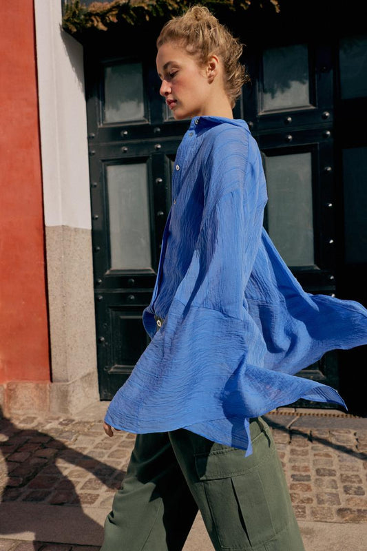 CHEMISE RAYURES ET LACETS