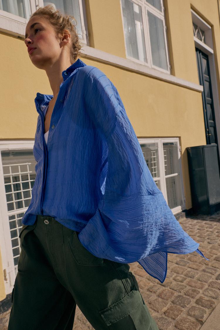 CHEMISE RAYURES ET LACETS