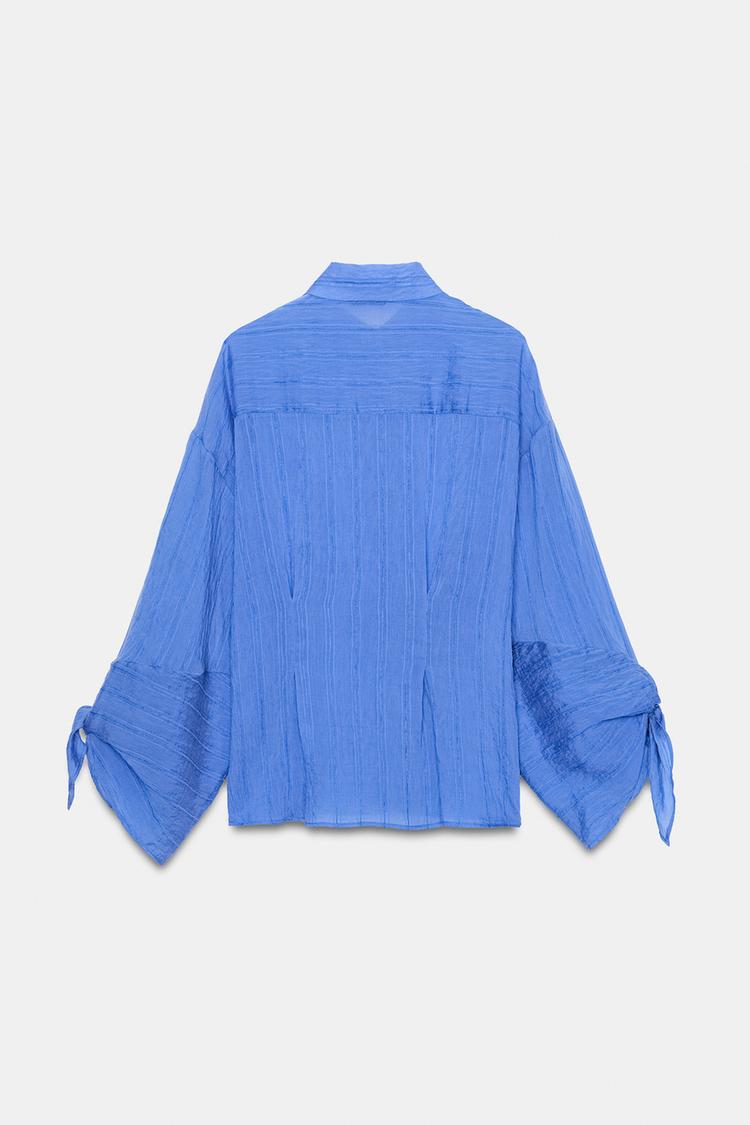 CHEMISE RAYURES ET LACETS