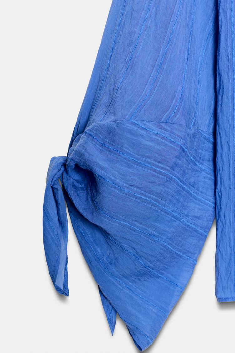 CHEMISE RAYURES ET LACETS