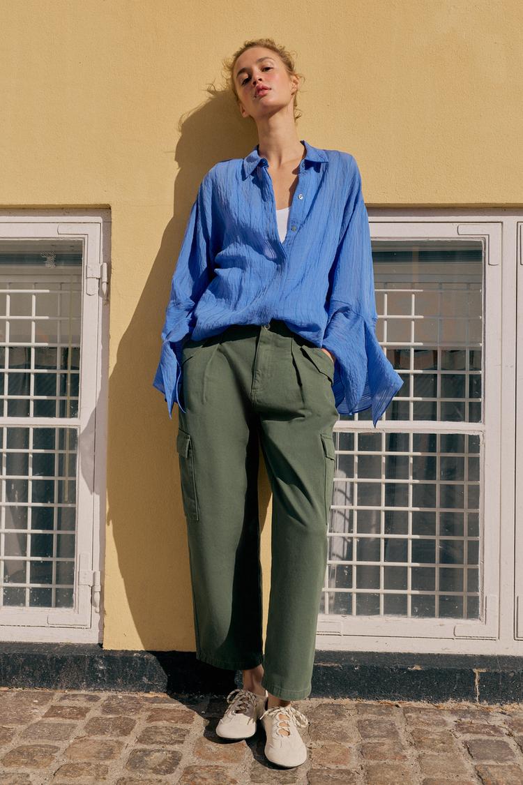 CHEMISE RAYURES ET LACETS