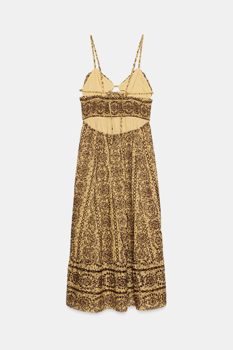 ROBE MIDI BRODERIES PERFORÉES CUT OUT