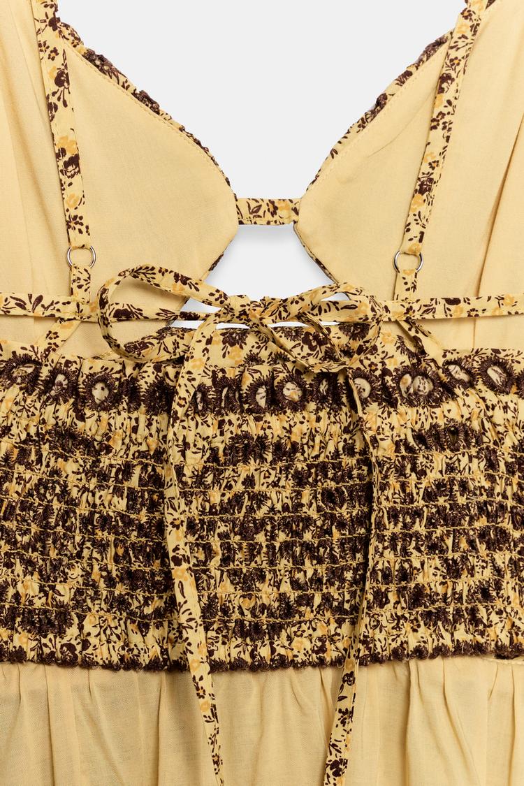 ROBE MIDI BRODERIES PERFORÉES CUT OUT