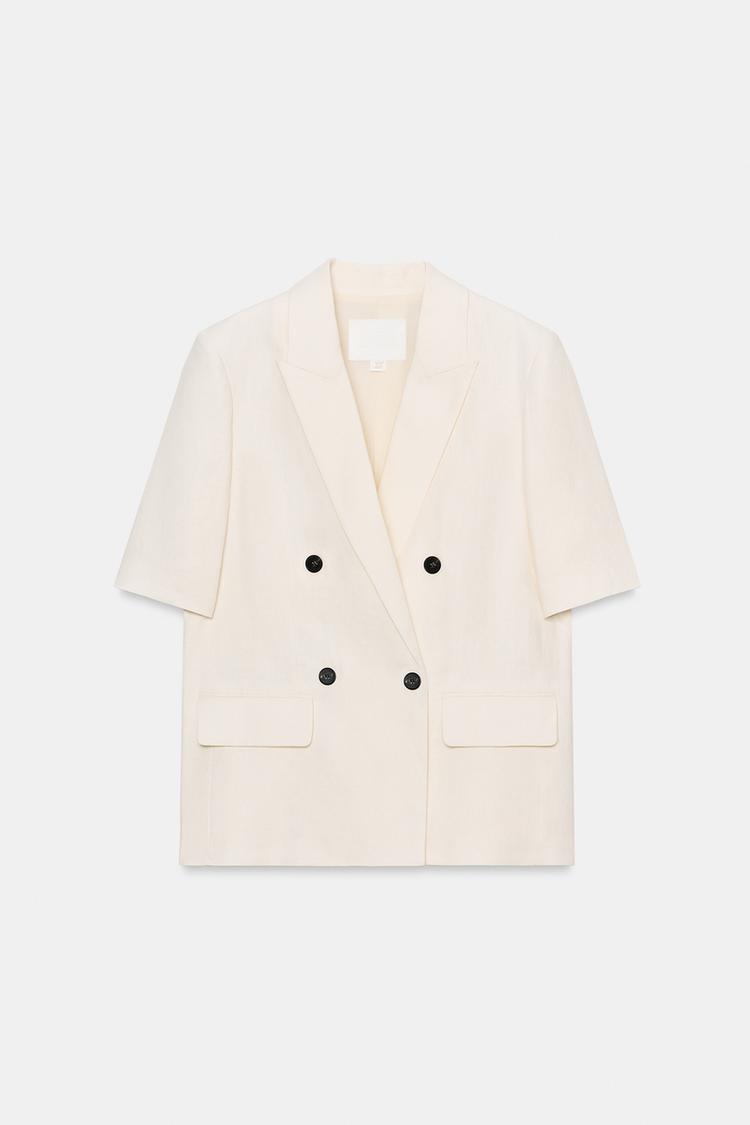 VESTE EN LIN À MANCHES COURTES ZW COLLECTION