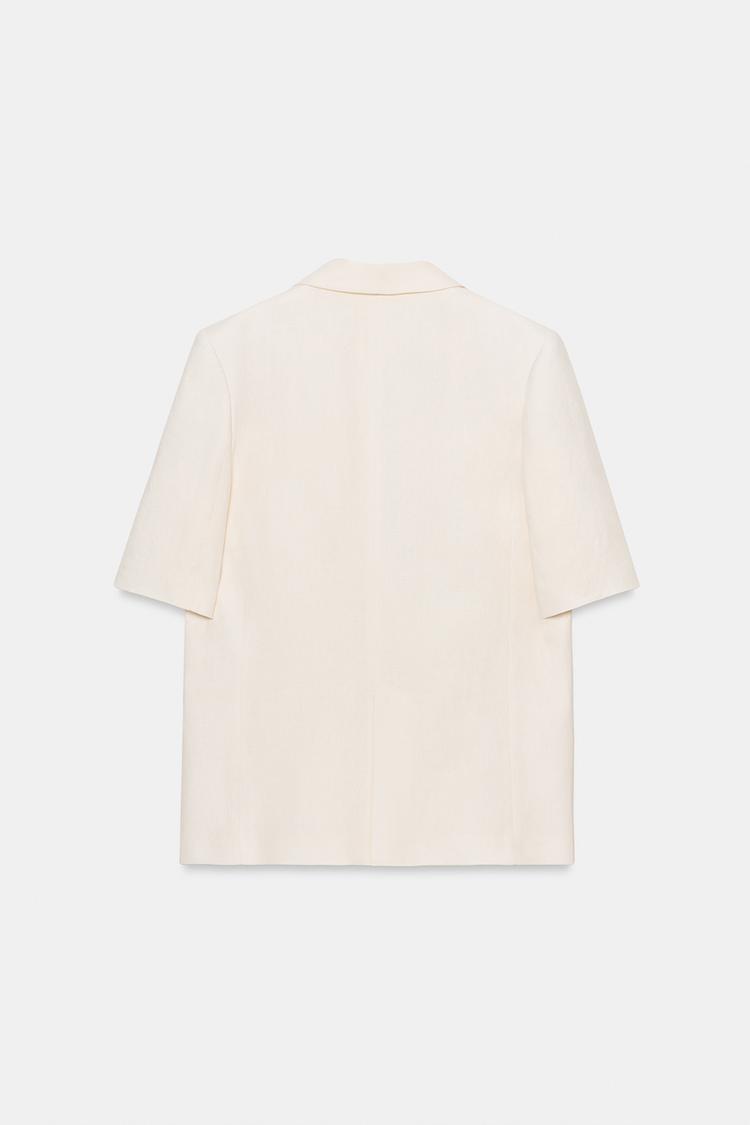 VESTE EN LIN À MANCHES COURTES ZW COLLECTION