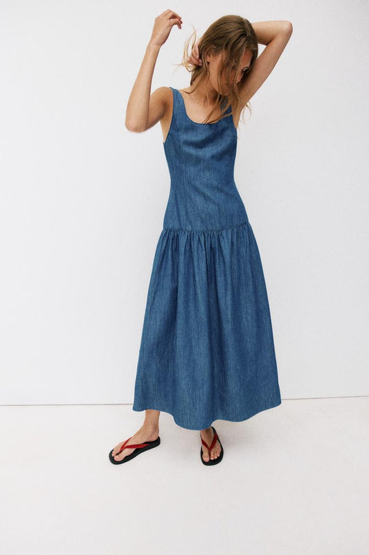 ROBE MI-LONGUE JUPE CAPE
