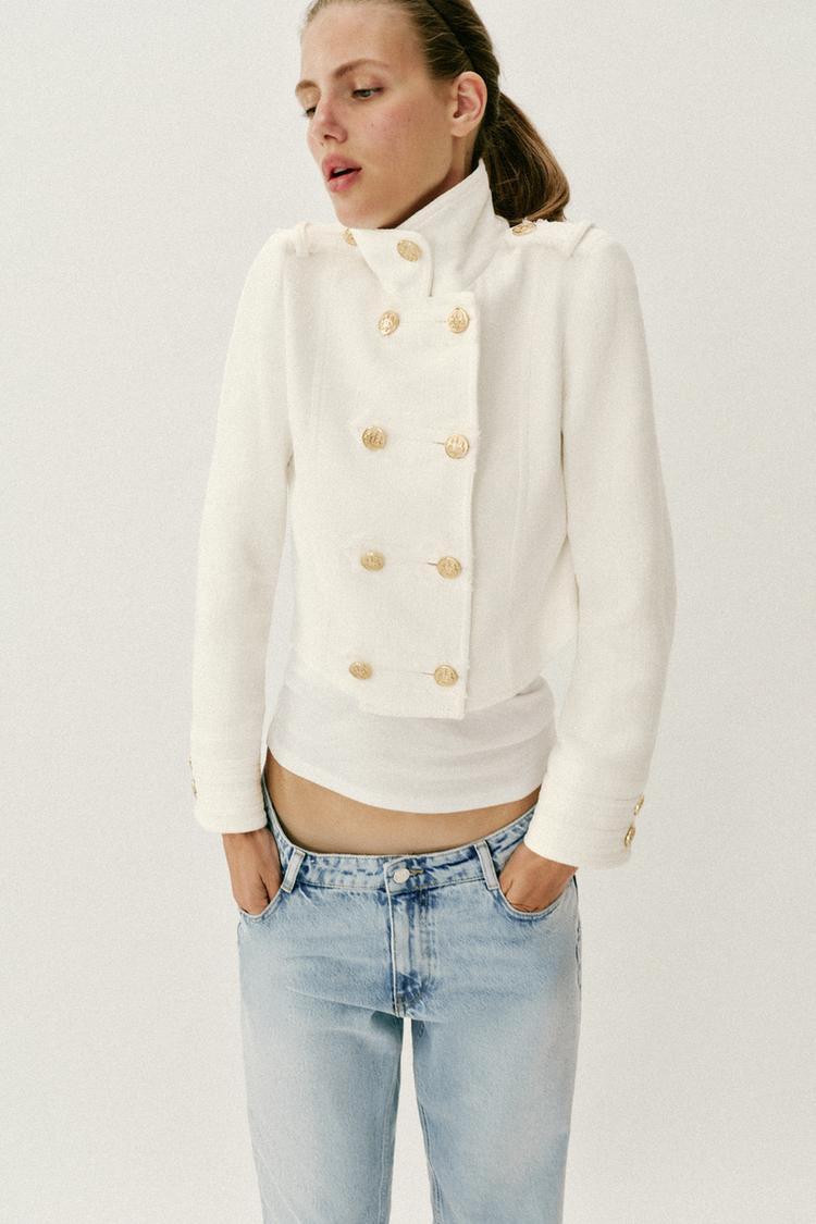BLAZER CROISÉ BOUTON DORÉ