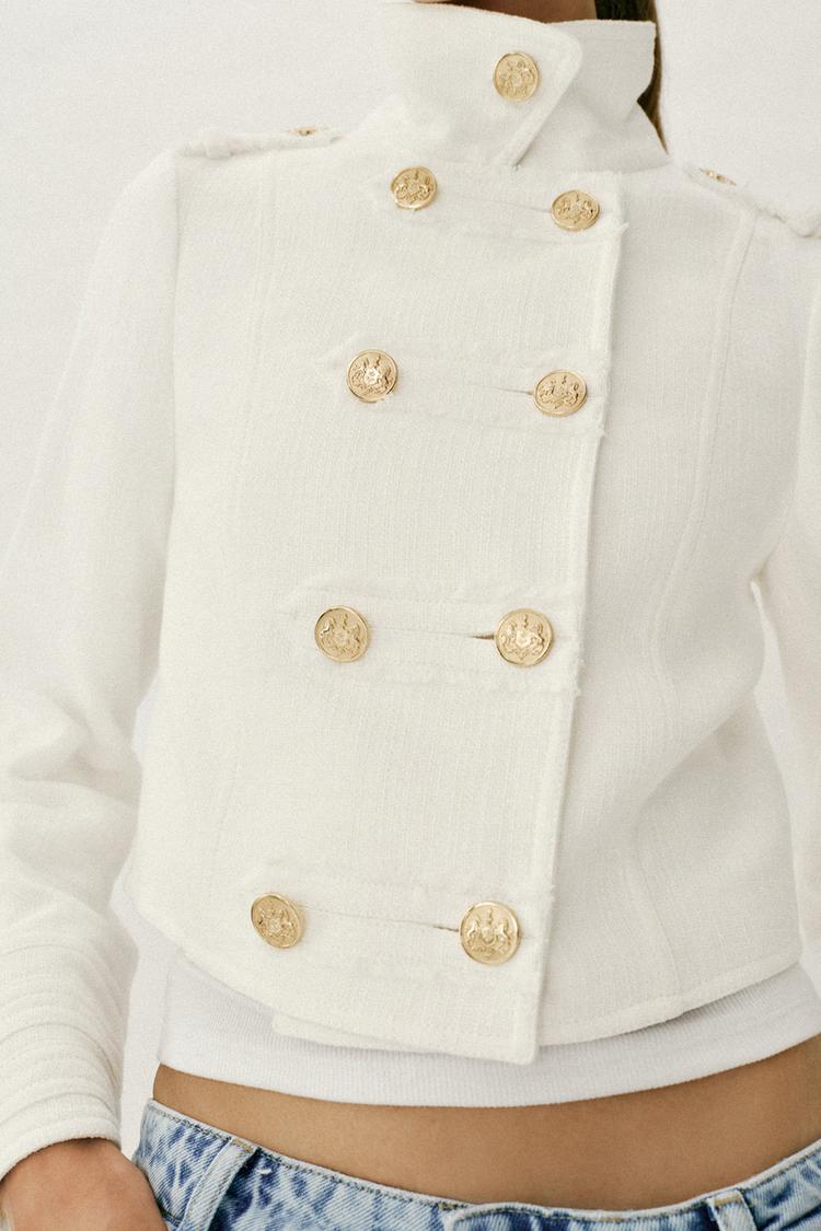 BLAZER CROISÉ BOUTON DORÉ
