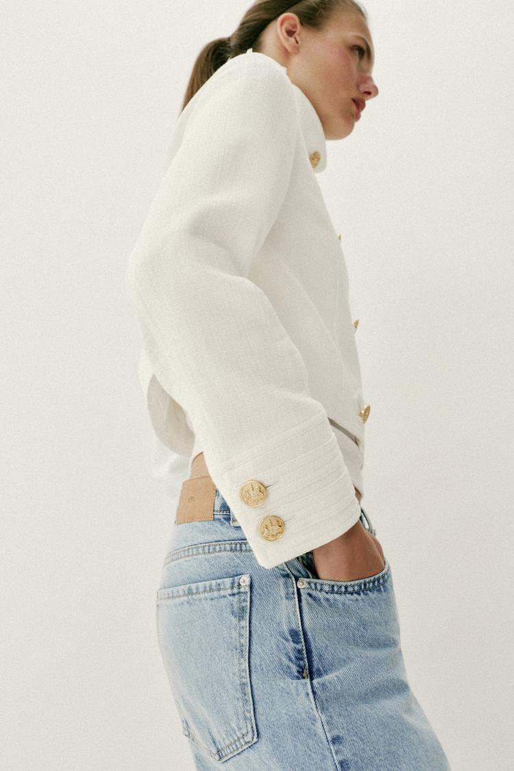 BLAZER CROISÉ BOUTON DORÉ