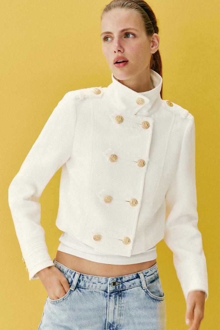 BLAZER CROISÉ BOUTON DORÉ