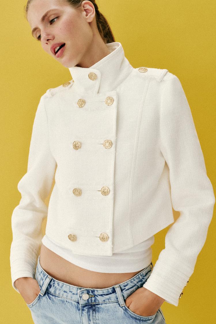 BLAZER CROISÉ BOUTON DORÉ