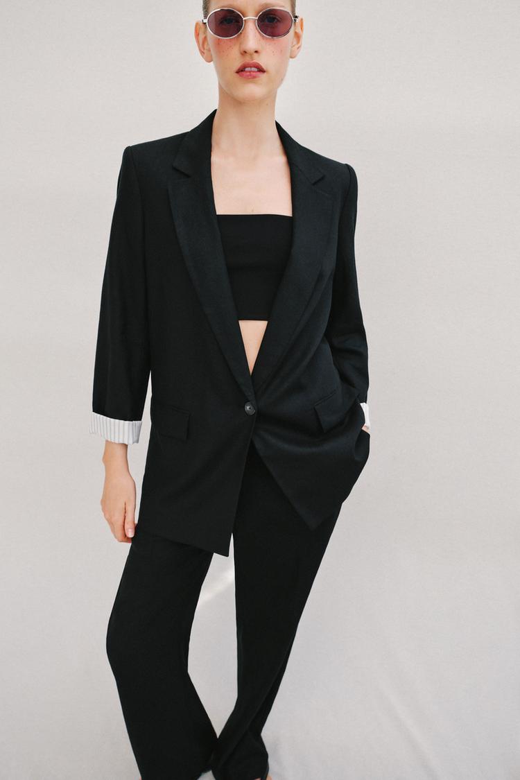 VESTE AVEC LIN À MANCHES RETROUSSÉES (Copie)