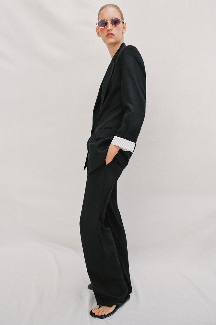 VESTE AVEC LIN À MANCHES RETROUSSÉES (Copie)