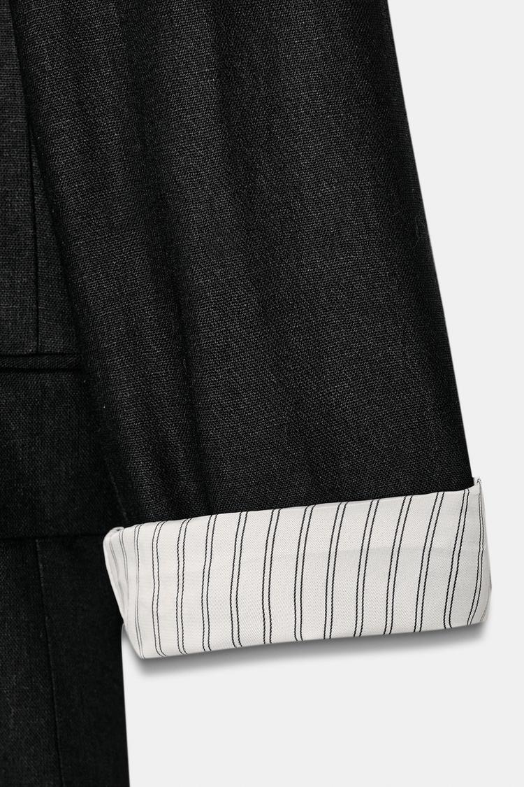 VESTE AVEC LIN À MANCHES RETROUSSÉES