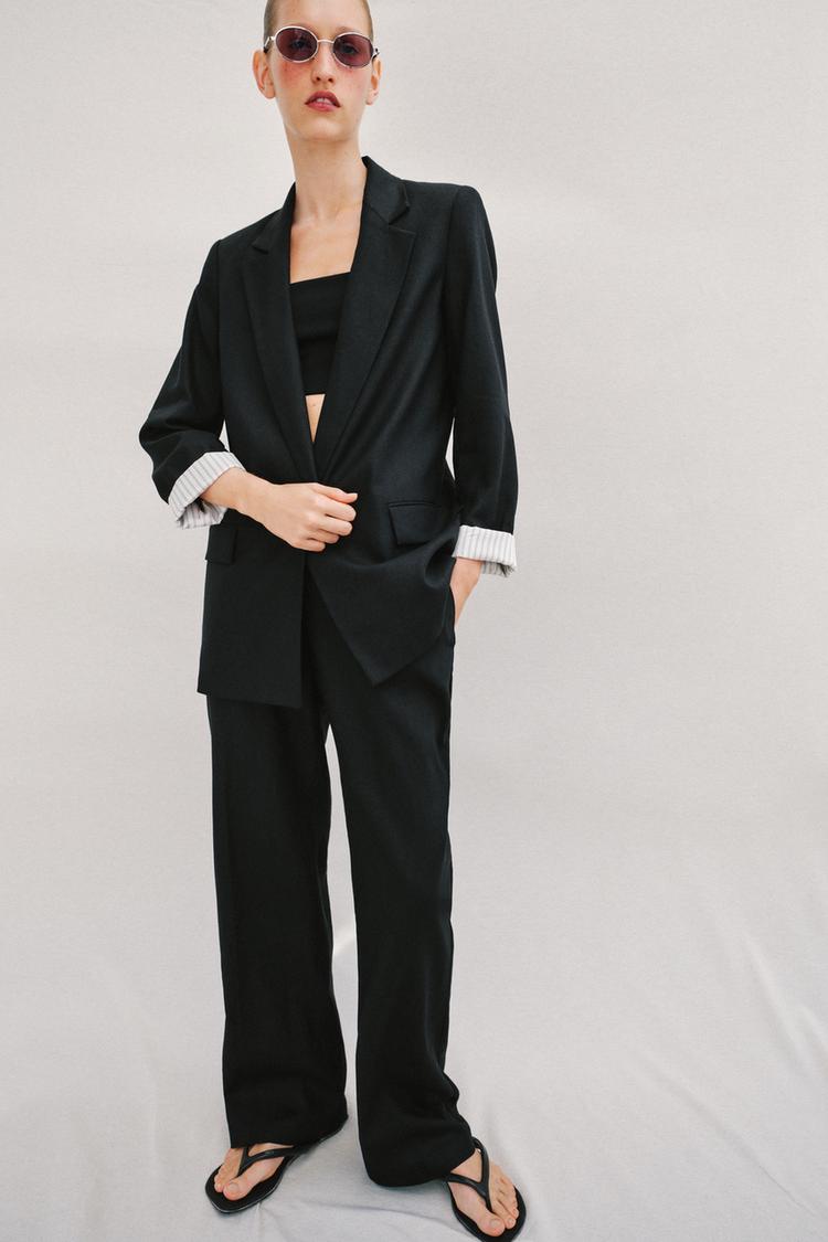 VESTE AVEC LIN À MANCHES RETROUSSÉES (Copie)
