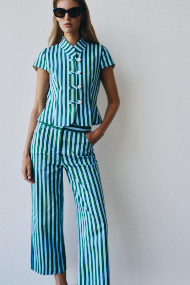 JUPE-CULOTTE À RAYURES
