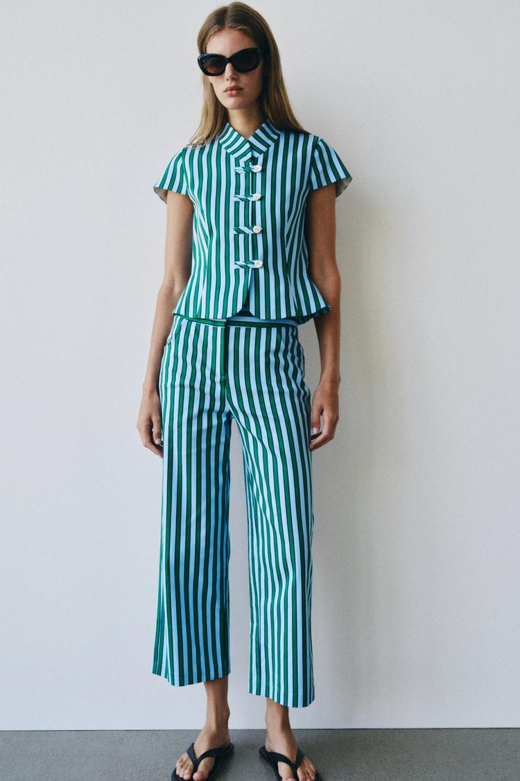 JUPE-CULOTTE À RAYURES