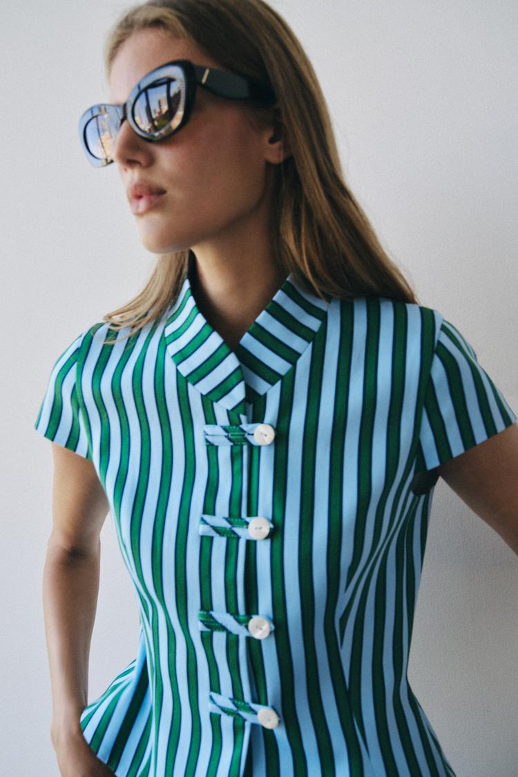 JUPE-CULOTTE À RAYURES