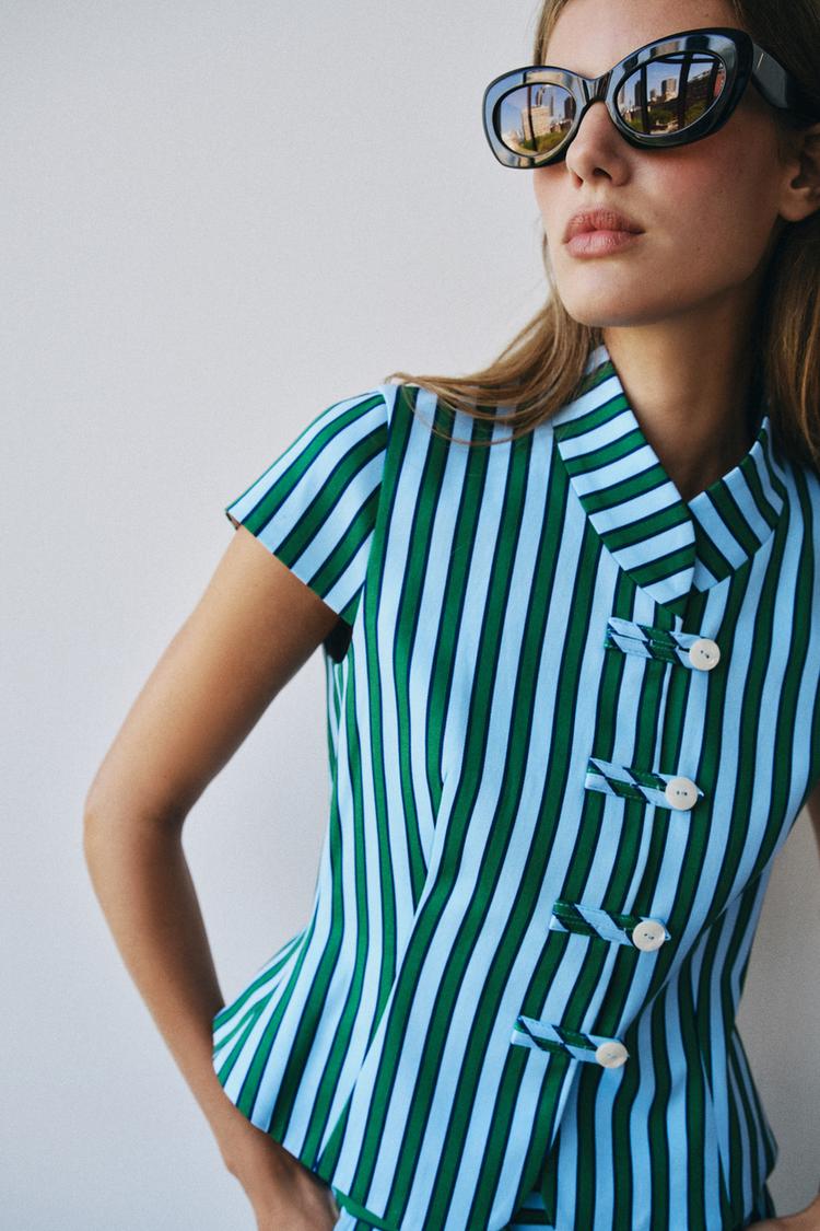 JUPE-CULOTTE À RAYURES