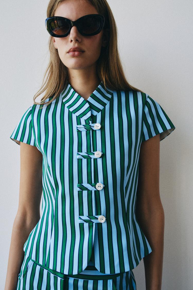 JUPE-CULOTTE À RAYURES