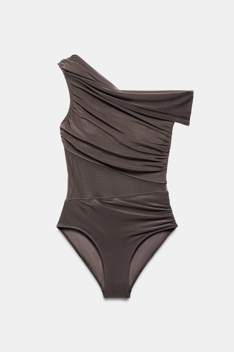 MAILLOT DE BAIN ASYMÉTRIQUE TULLE ET CUT-OUTS
