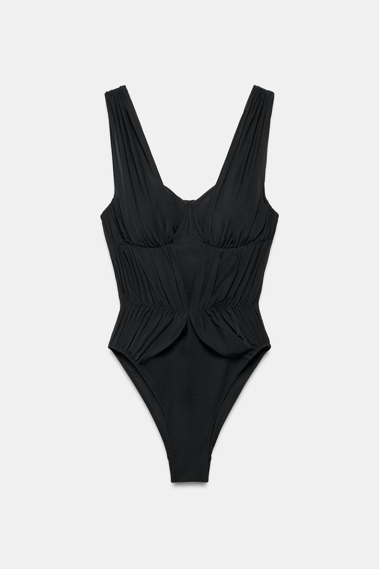 MAILLOT DE BAIN À ARMATURES ET TULLE