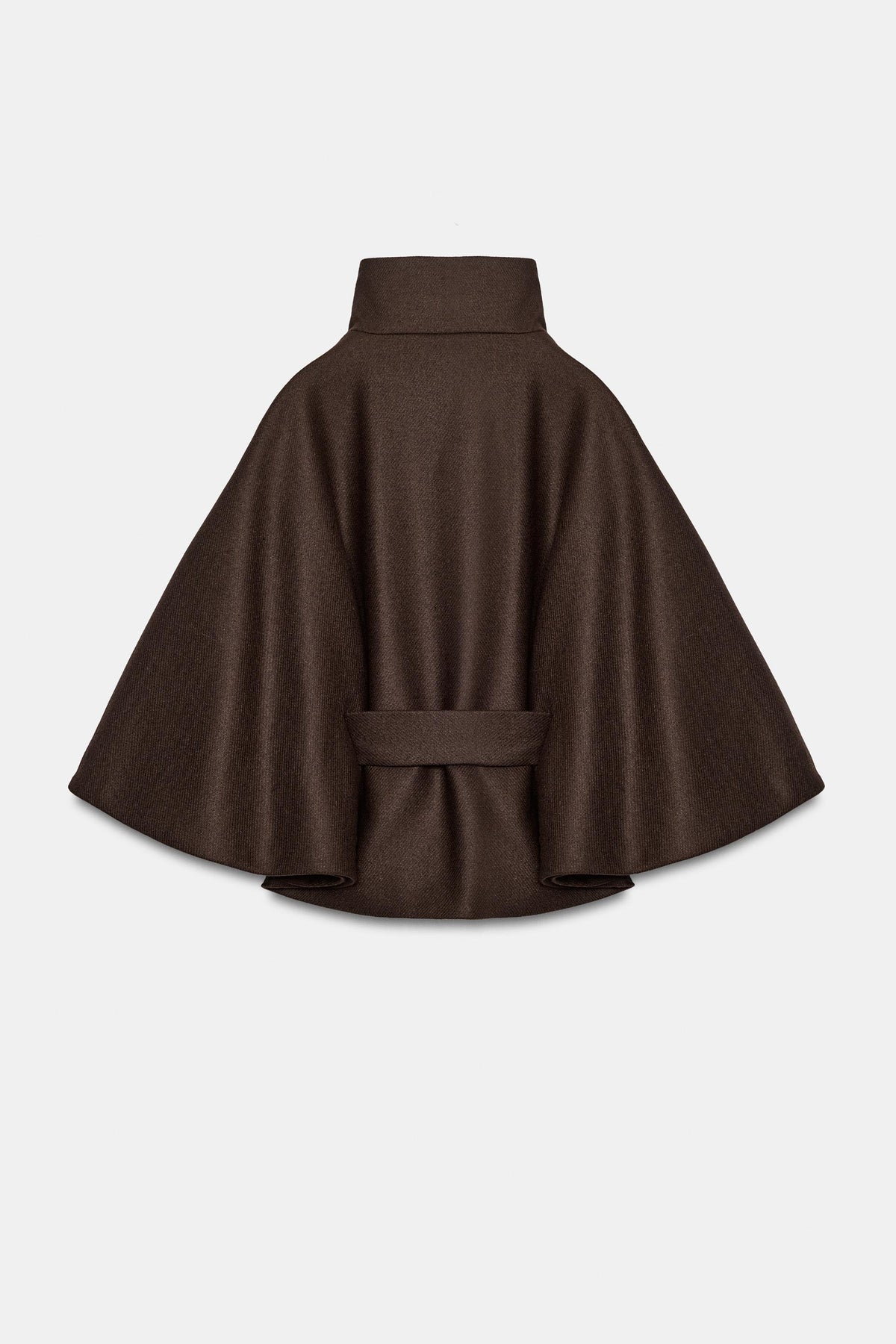 MANTEAU CAPE AVEC LAINE CEINTURE