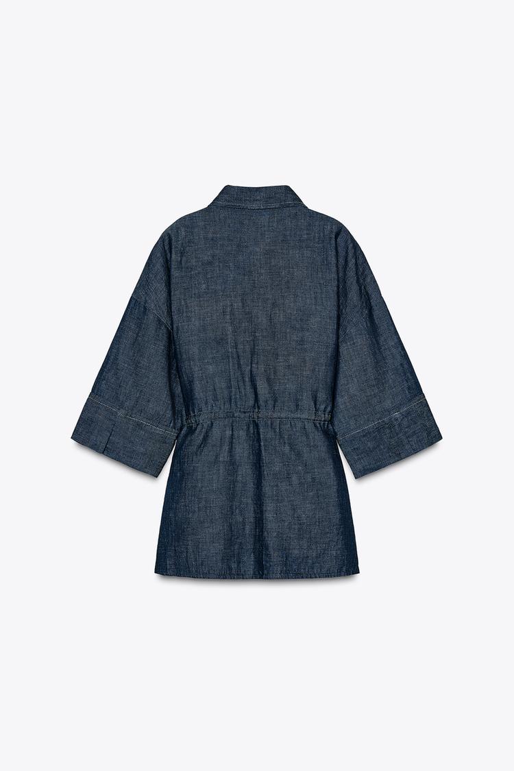 CHEMISE À CORDONS AVEC LIN