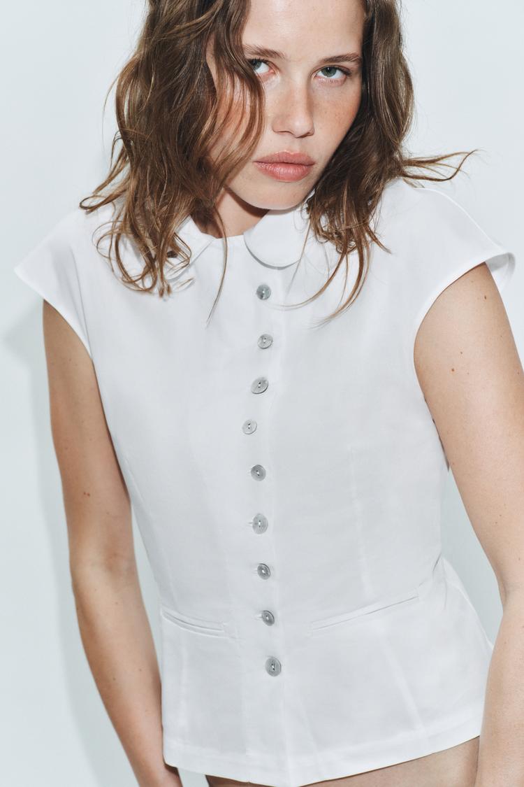 TOP GABARDINE BOUTONS