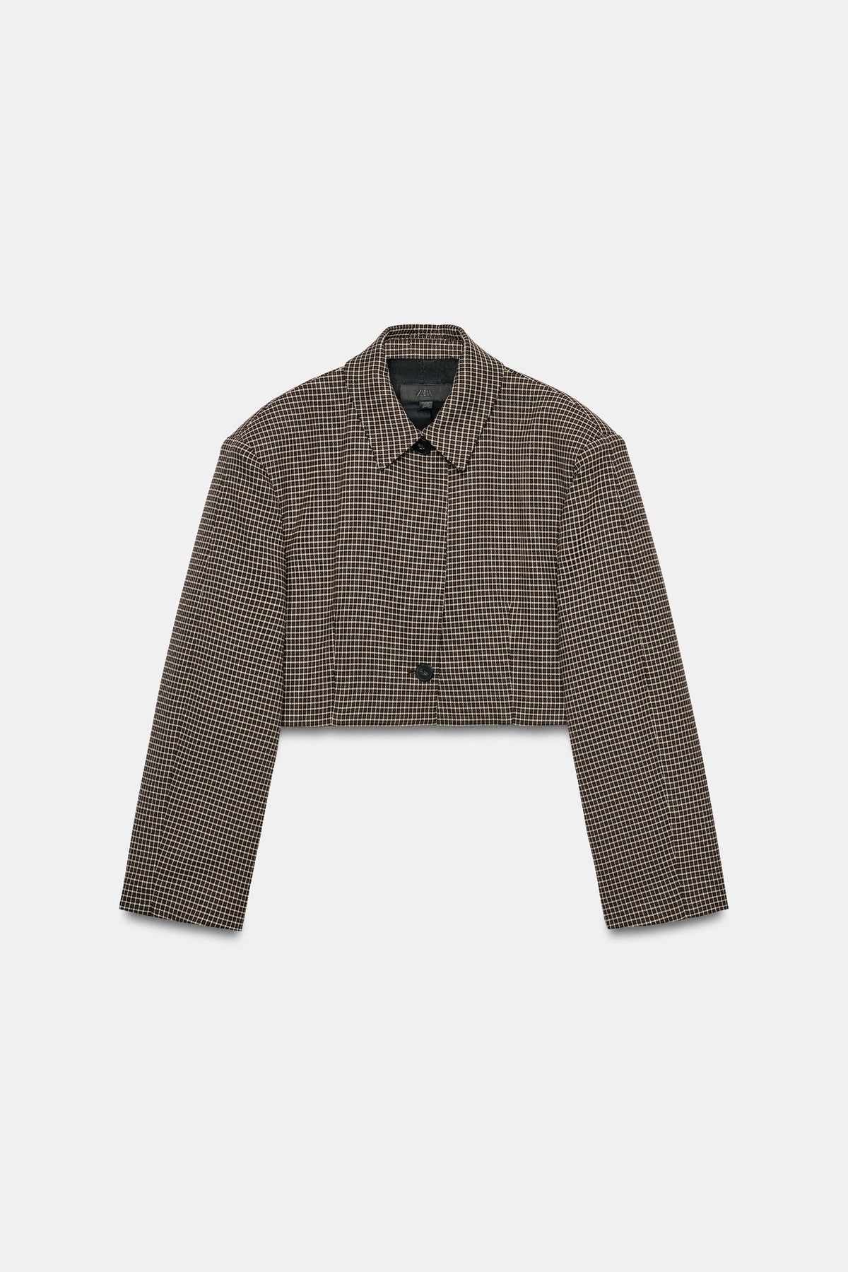 ENSEMBLE CROPPED CHECK BLAZER | CHECK TROUSERS