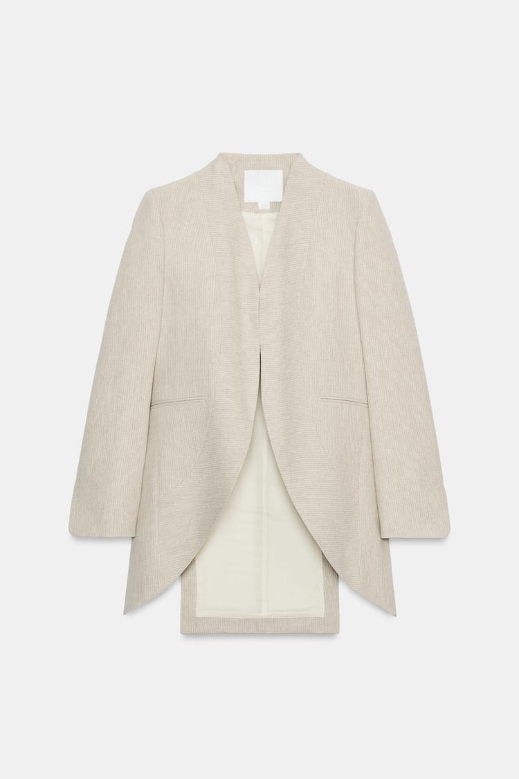 BLAZER LONGUE À RAYURES ZW COLLECTION