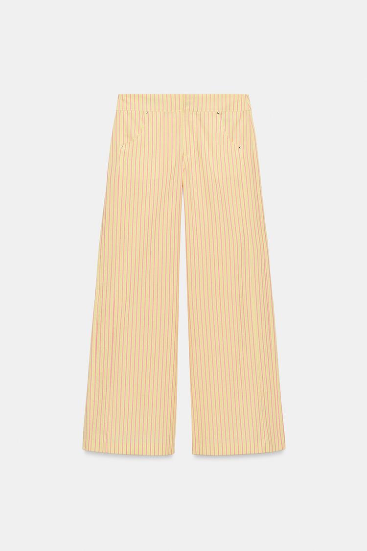 PANTALON DROIT À RAYURES