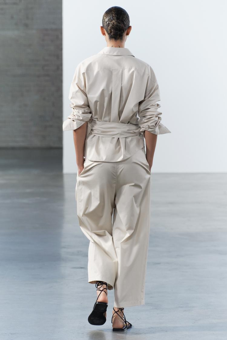 ENSEMBLE CHEMISE CACHE-COEUR AVEC NOEUD | PANTALON COLLECTION ZW