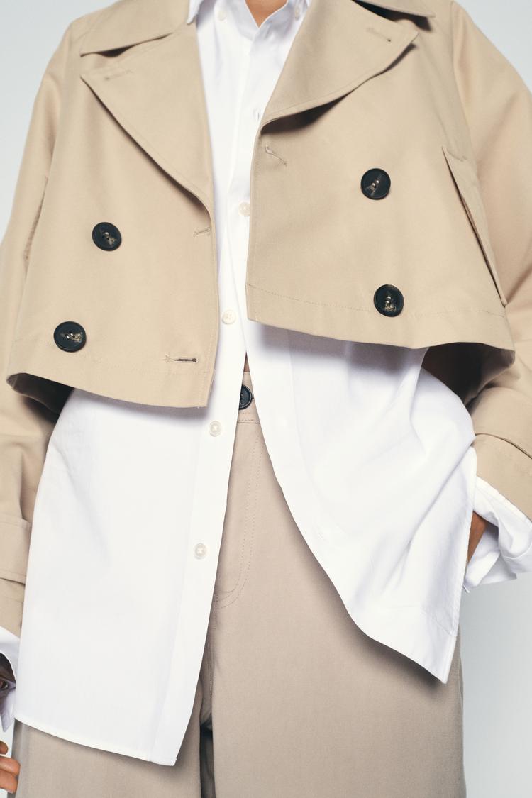 VESTE COURTE STYLE TRENCH