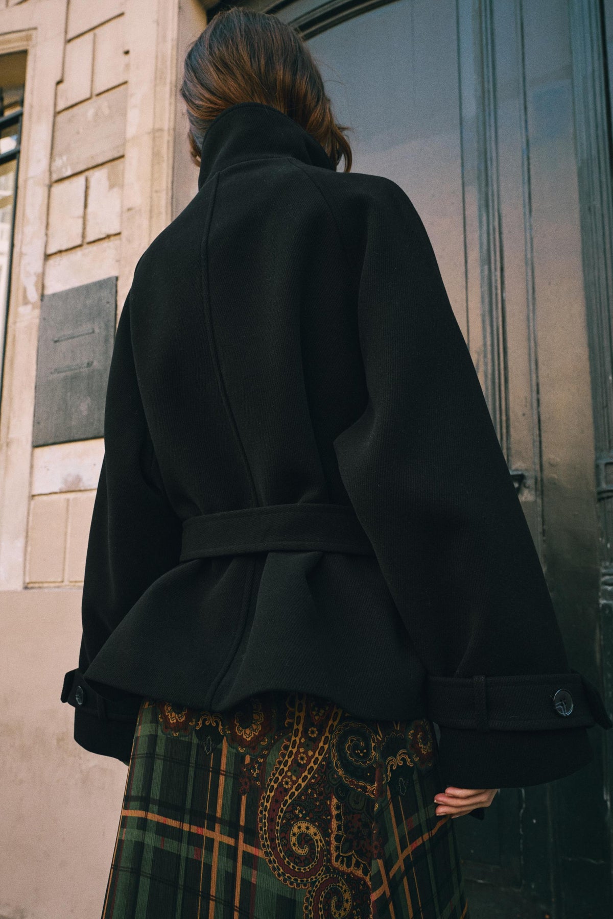 JUPE MI-LONGUE À IMPRIMÉ ASYMÉTRIQUE