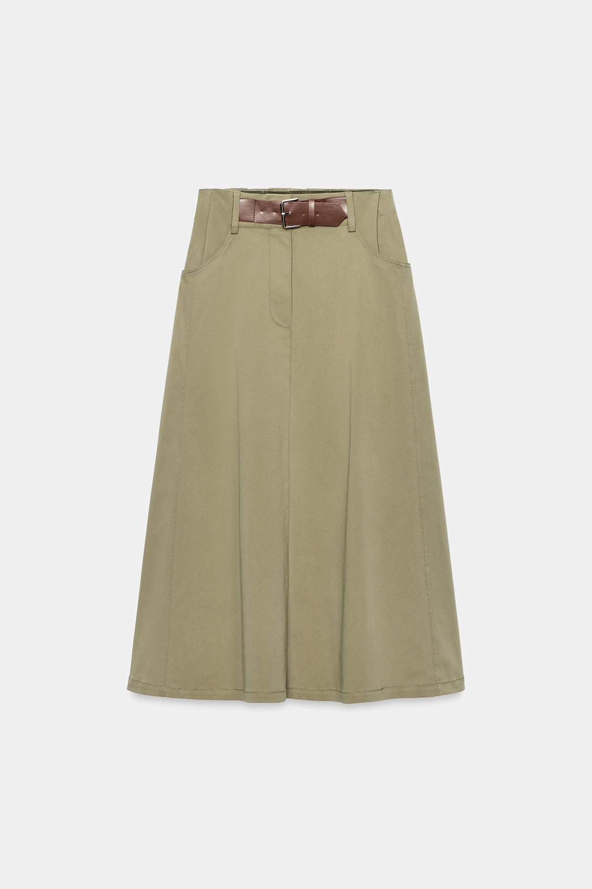 MIDI SKIRT WITH BELT