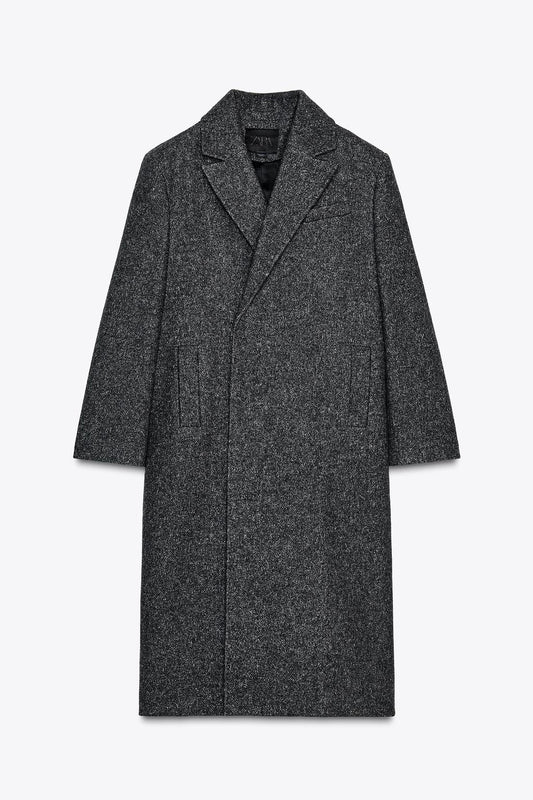 MANTEAU OVERSIZE EN LAINE MÉLANGÉE ZW COLLECTION