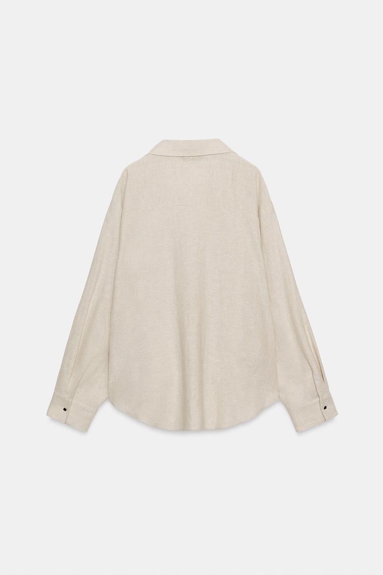 CHEMISE EN LIN À BASE BOUFFANTE