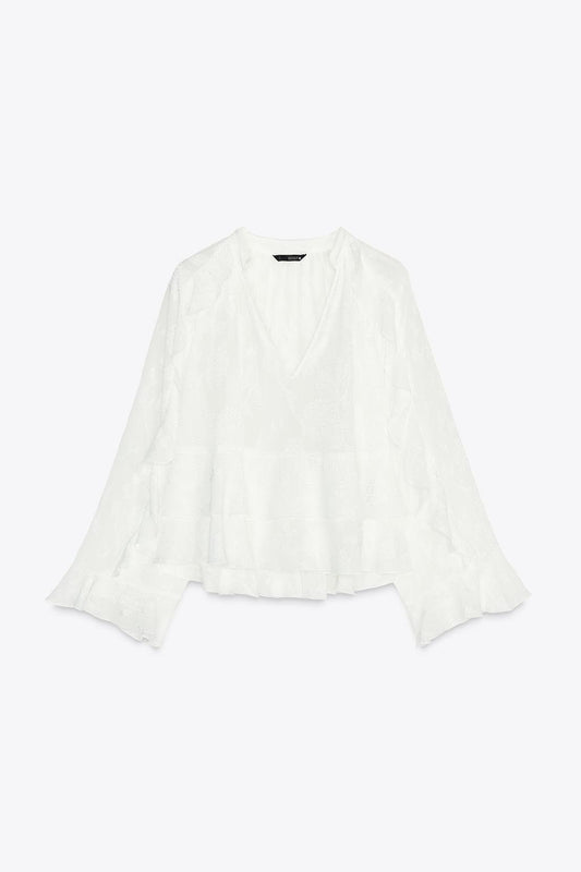 CHEMISE À VOLANTS