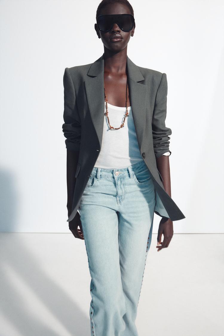 LINEN BLEND FITTED BLAZER