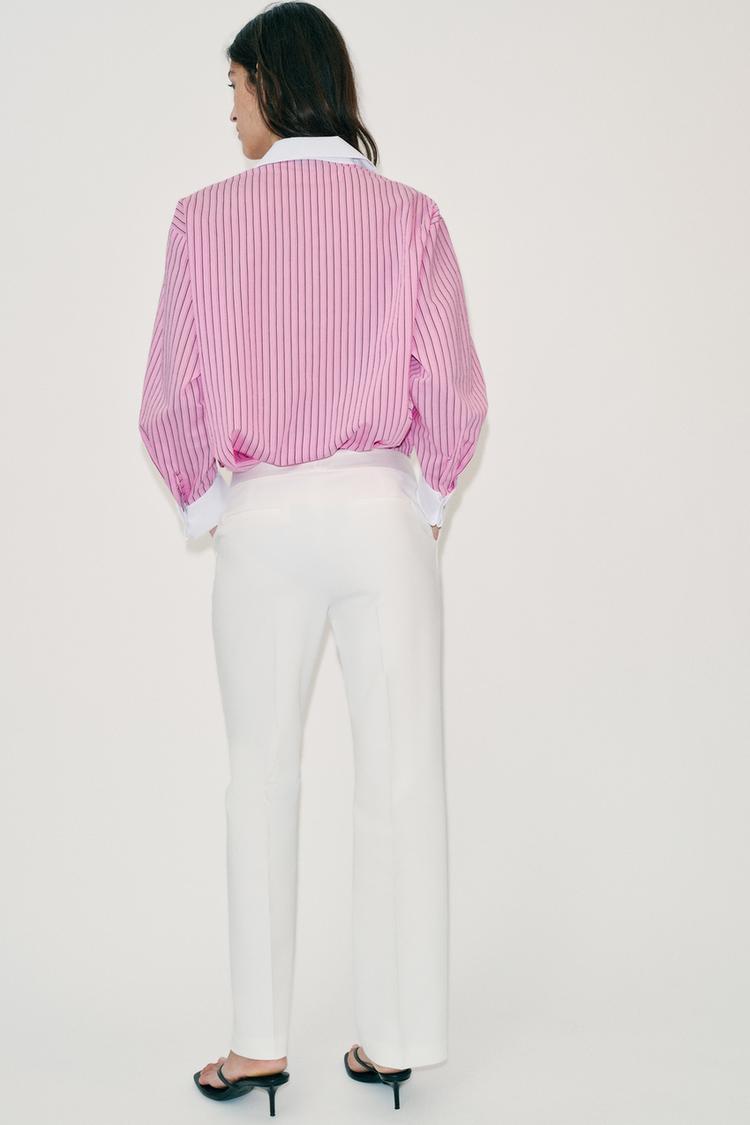 CHEMISE EN POPELINE À RAYURES