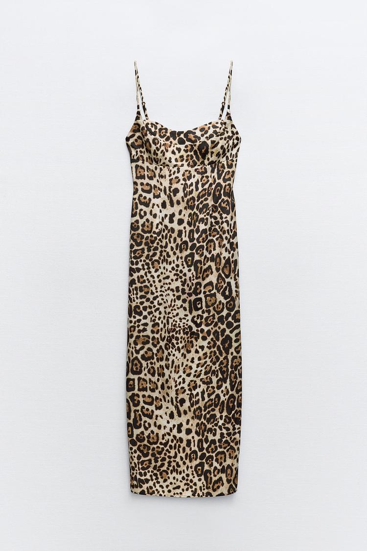 Robe Mi-longue À Imprimé Animalier