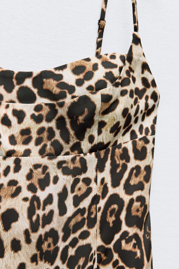 Robe Mi-longue À Imprimé Animalier