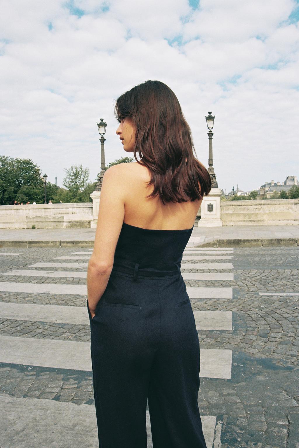 LONG LINEN BLEND JUMPSUIT