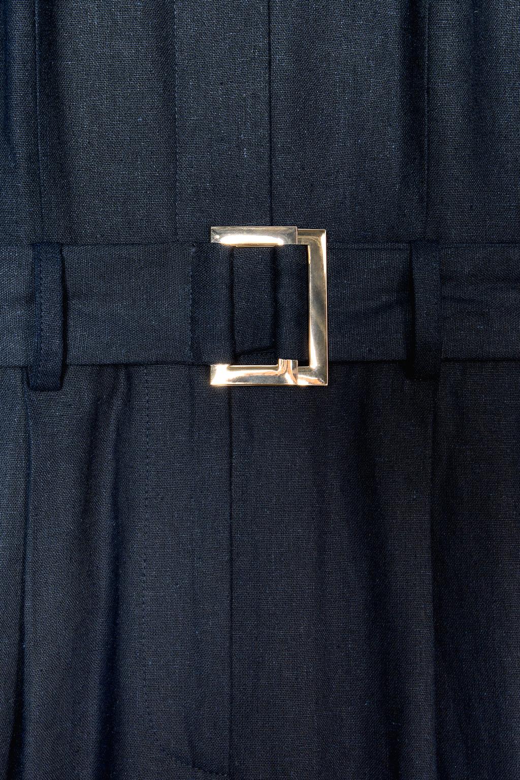 LONG LINEN BLEND JUMPSUIT