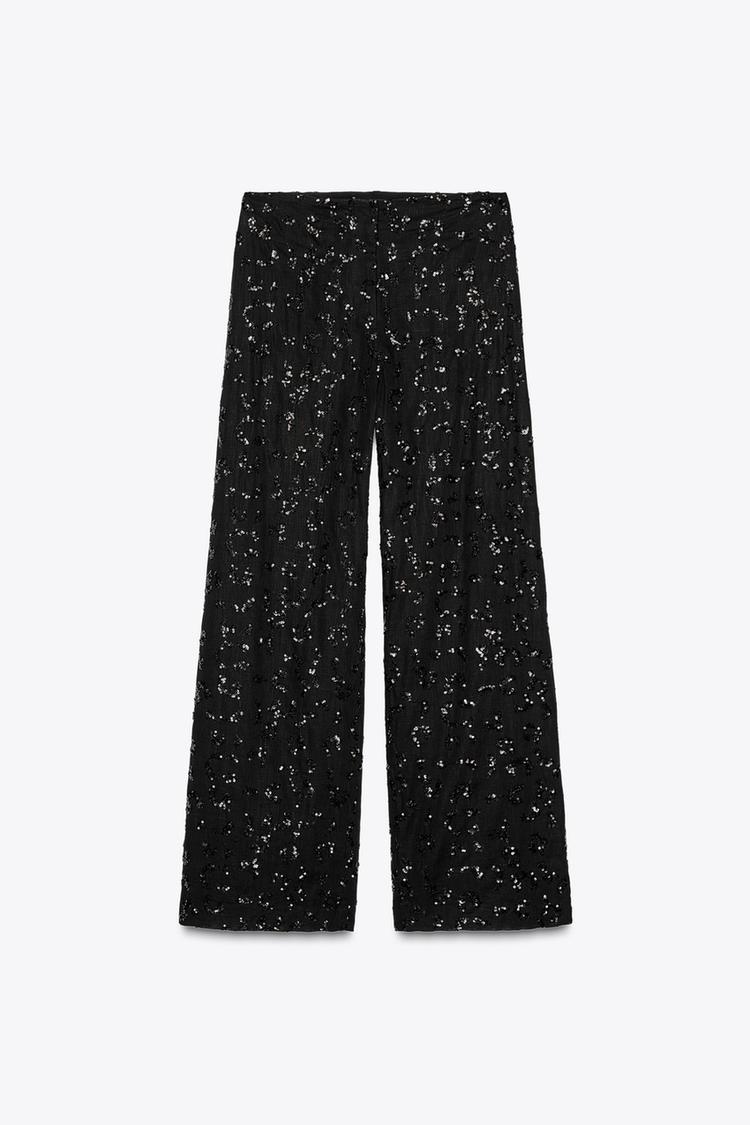 ENSEMBLE TOP GILET | PANTALON VOLUME SEQUINS