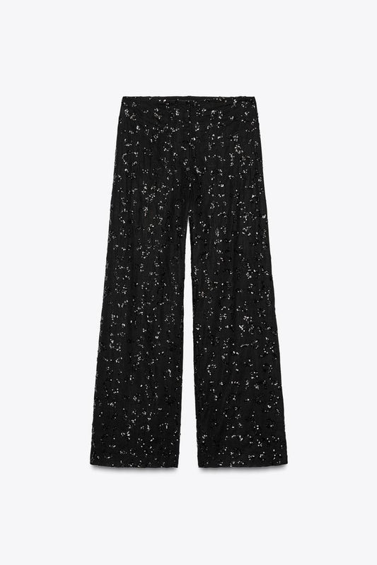 PANTALON VOLUME SEQUINS