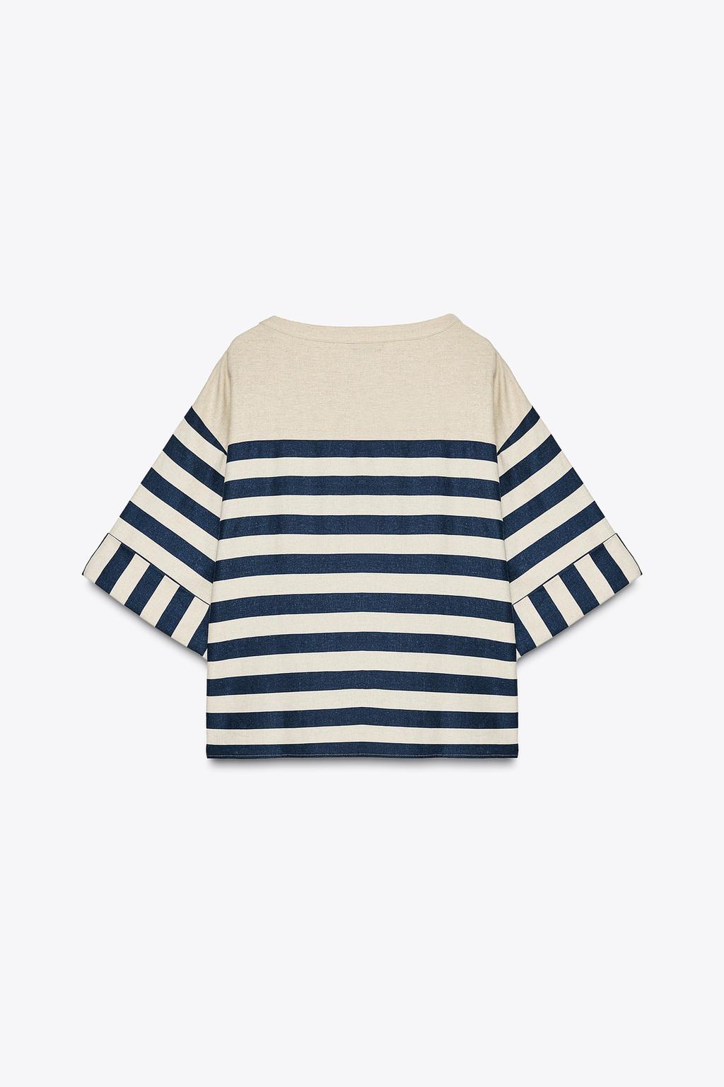 CHEMISE À RAYURES AVEC LIN