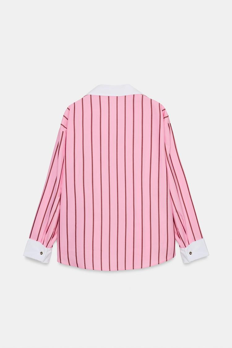 CHEMISE EN POPELINE À RAYURES