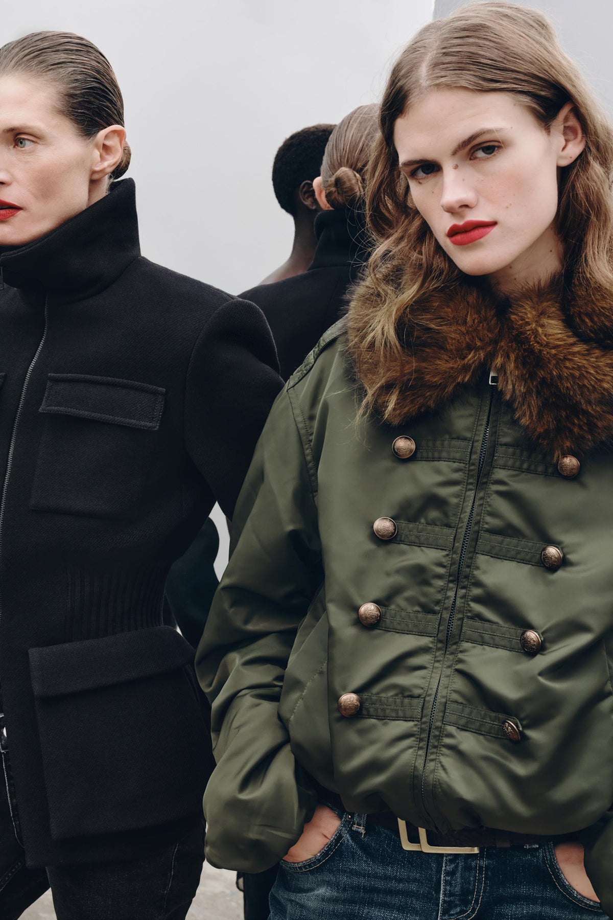 VESTE ÉPAULETTES AVEC LAINE ZW COLLECTION